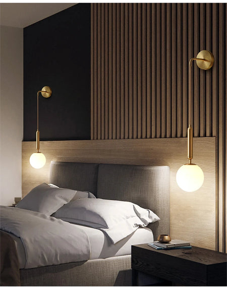 Wall Light - Nordic 2.4G Remote Control Dimming Black/Gold Lamp SW-36210345 - SWEET-LIGHTS