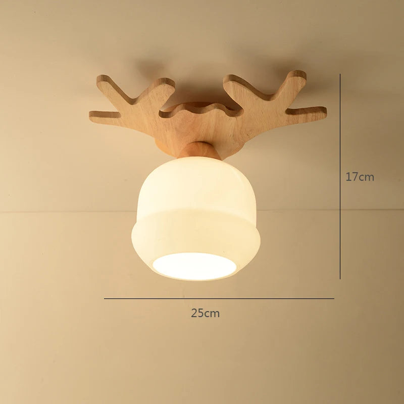 Ceiling Light - Modern Glass Lamp with Wooden Frame for Living Room Dining Kitchen SW-36210457 - SWEET-LIGHTS