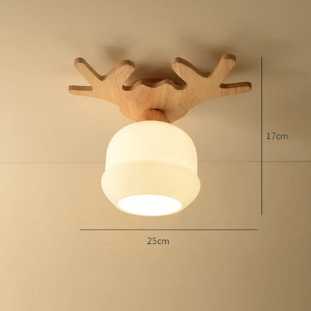 Ceiling Light - Modern Glass Lamp with Wooden Frame for Living Room Dining Kitchen SW-36210457 - SWEET-LIGHTS