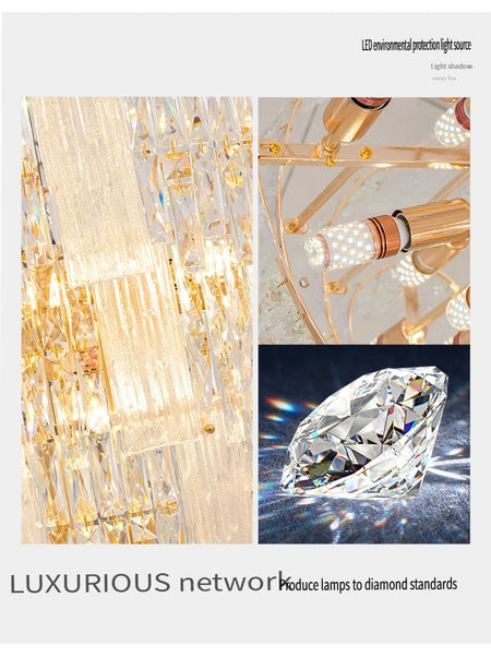Chandelier - French Duplex High-End Crystal Lights For Luxury Living Room SW-36210789 - SWEET-LIGHTS