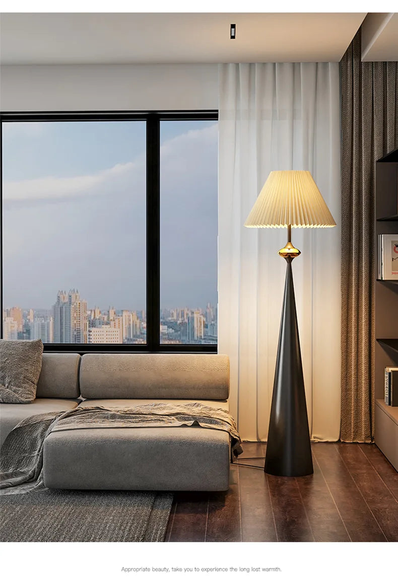 Floor Lamp - Japanese Designer Wabi-sabi Minimalist Cloth Cover Art Stand Lights Living Room Bedroom SW-36210789 - SWEET-LIGHTS