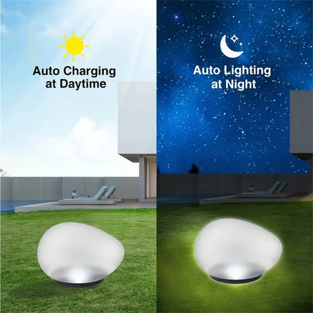 Outdoor Light - Solar Powered Pebble Stone Lamp for Garden SW-36210345 - SWEET-LIGHTS