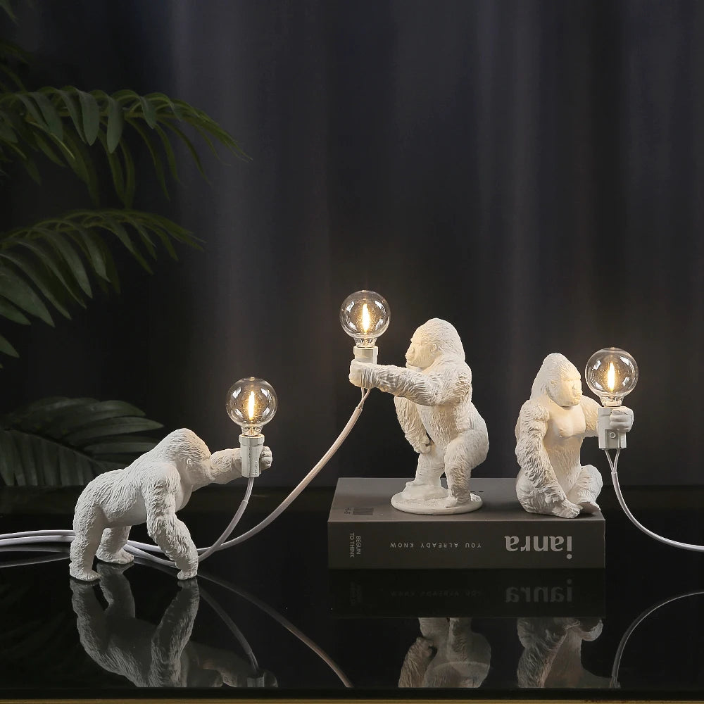 Table Lamp - King Kong Gorilla Animal Indoor Resin Night Light SW-36210374 - SWEET-LIGHTS