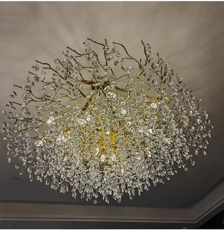 Chandelier - Luxury Gold Crystal LED Pendant Lamp Indoor Villa Lighting SW-36210457 - SWEET-LIGHTS