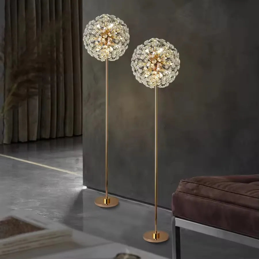 Floor Lamp - Nordic Contemporary Style Crystal Minimalistic Iron Glass Body SW-36210457 - SWEET-LIGHTS