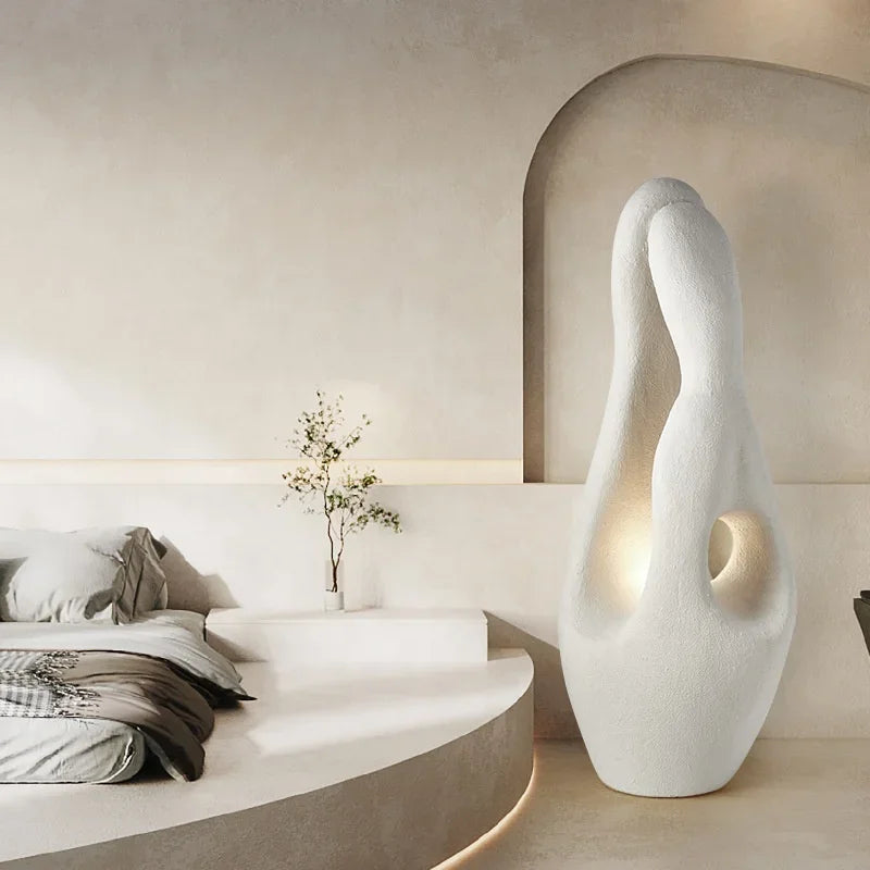 Floor Lamp - Modern Minimalist Nordic Wabi-Sabi Design White Irregular Shape SW-36210345 - SWEET-LIGHTS