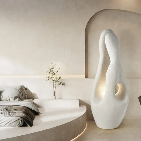 Floor Lamp - Modern Minimalist Nordic Wabi-Sabi Design White Irregular Shape SW-36210345 - SWEET-LIGHTS