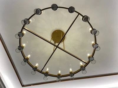 Pendant Light - Retro American Chrome Black Gold LED Chandelier Lighting Fixtures For Foyer SW-36210458 - SWEET-LIGHTS