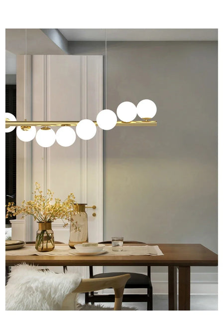 Pendant Light - Modern Led Long Ceiling Chandelier Glass Balls Dining Room Kitchen Hanging Lamp SW-36210345 - SWEET-LIGHTS