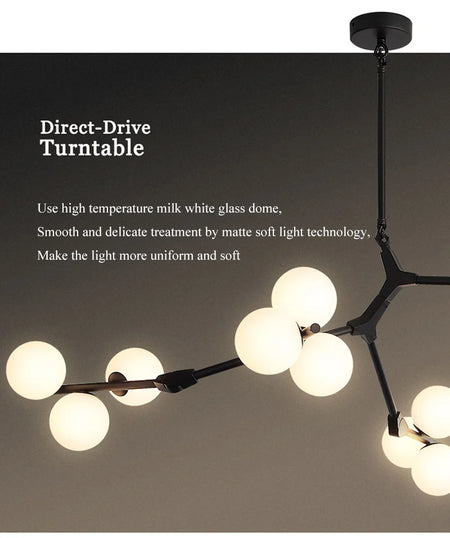 Pendant Light - Modern Tree Branches LED Chandelier with Glass Balls for Living Room and Dining Room SW-36210457 - SWEET-LIGHTS