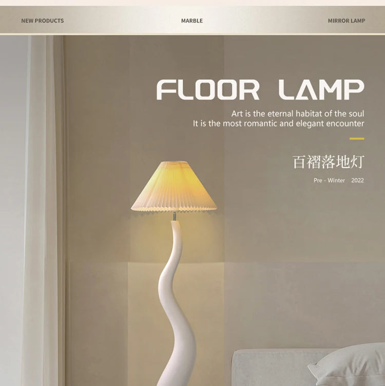 Floor Lamp - Designer Cream Resin LED E27 Vertical Light for Living Room SW-36210345 - SWEET-LIGHTS