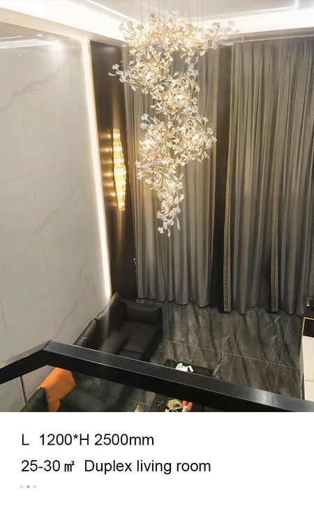 Chandelier - Nordic Ginkgo Leaf Hanging Light for Modern Spaces SW-36210789 - SWEET-LIGHTS