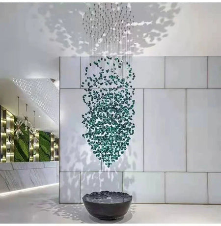 Chandelier - Modern Stone Crystal LED Chandelier Large Luxury Staircase Living Room Light Fixture SW-36210457 - SWEET-LIGHTS