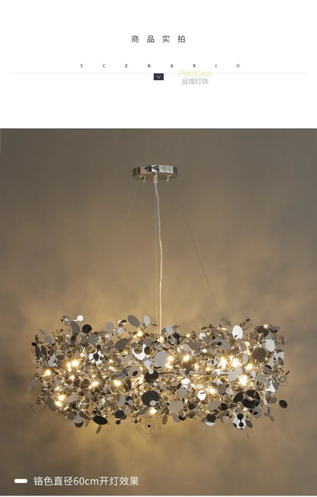 Chandelier - Modern LED Chrome Lamp for Dining Kitchen Bar SW-36210457 - SWEET-LIGHTS