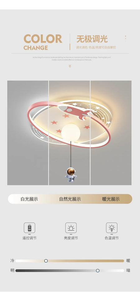 Children Lighting - Modern Astronaut Led Ceiling Lights Chandelier for Kids Room SW-36210435 - SWEET-LIGHTS