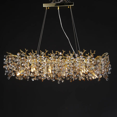 Chandelier - Modern Rectangle Crystal Pendant for Dining Room SW-36210579 - SWEET-LIGHTS