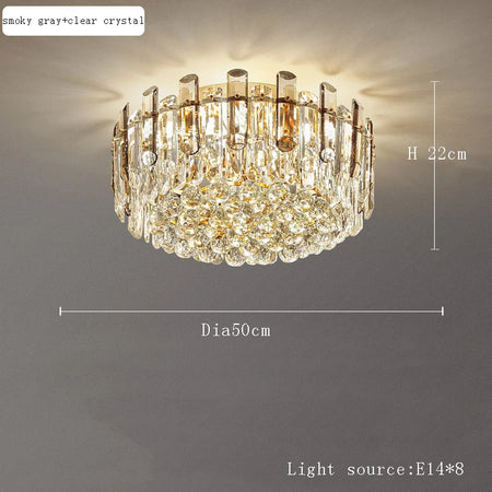 Chandelier - Modern Luxury Clear Amber Crystal Ceiling Lamp Elegant LED Lighting SW-36210234 - SWEET-LIGHTS