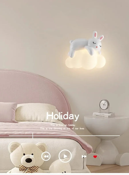 Children Lighting - White Clouds Bear Wall Lamps LED Children's Room Lamp Modern Warm Decor SW-36210345 - SWEET-LIGHTS