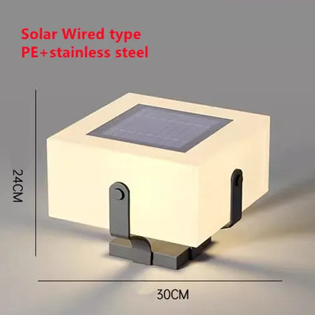 Outdoor Light - Stainless Steel Solar Column Head Pillar Lamp Outdoor Waterproof Garden Light SW-36210478 - SWEET-LIGHTS