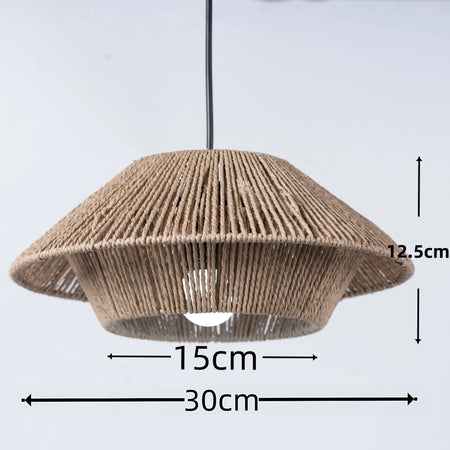 Lampshade - 30cm Paper Rope Hand Knit Vintage Light Cover SW-36210457 - SWEET-LIGHTS