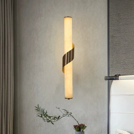 Wall Light - Art Deco Natural Marble Dimmable Copper LED Sconce SW-36210789 - SWEET-LIGHTS