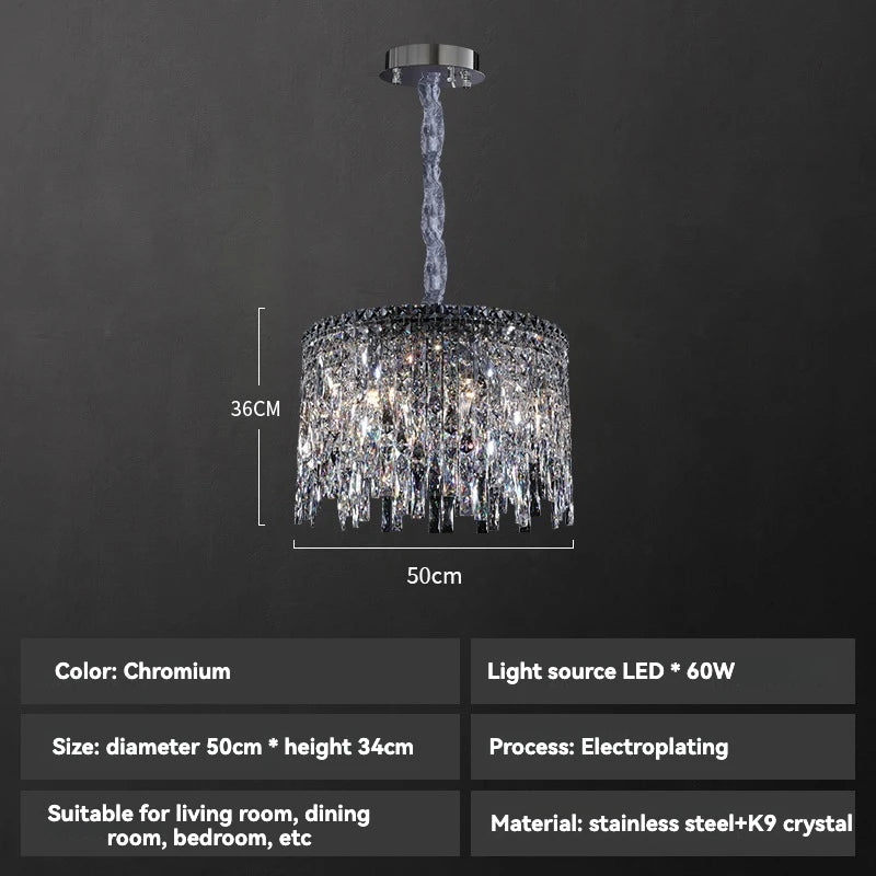 Chandelier - Italian Milan Luxury Crystal Hanging Lamp For Dining Room Hotel Villa Decor SW-36210456 - SWEET-LIGHTS