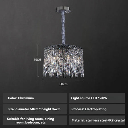 Chandelier - Italian Milan Luxury Crystal Hanging Lamp For Dining Room Hotel Villa Decor SW-36210456 - SWEET-LIGHTS