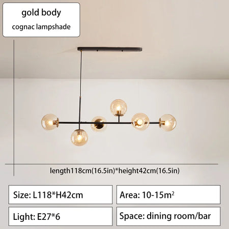 Pendant Light - Modern Minimalist Glass Ball Chandelier For Dining Room Kitchen Island Living Room SW-36210345 - SWEET-LIGHTS