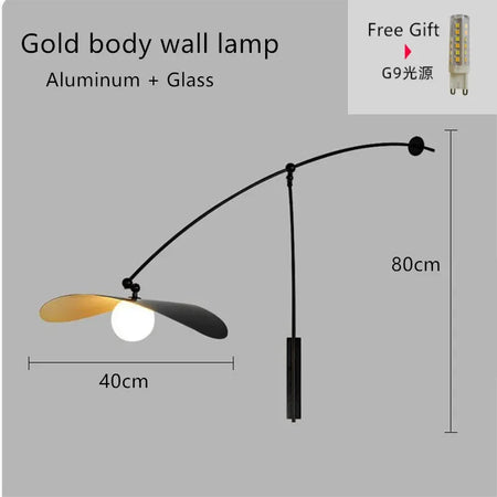 Pendant Light - Myrna Mobile Nordic Long Arm Lamp Black Gold SW-36210457 - SWEET-LIGHTS