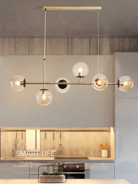 Pendant Light - Modern Minimalist Glass Ball Chandelier For Dining Room Kitchen Island Living Room SW-36210345 - SWEET-LIGHTS