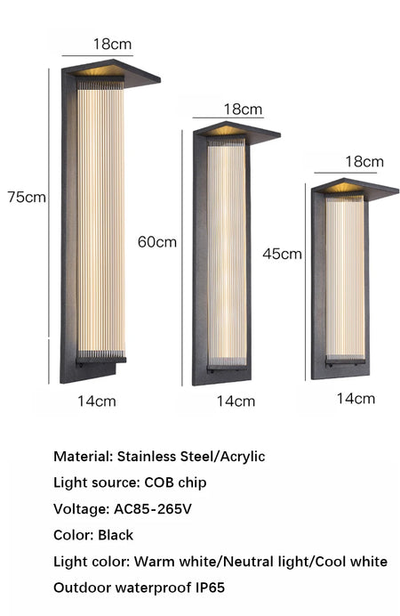 Outdoor Light - Waterproof Stainless Steel Wall Lamp for Garden Villa Entrance SW-36210324 - SWEET-LIGHTS
