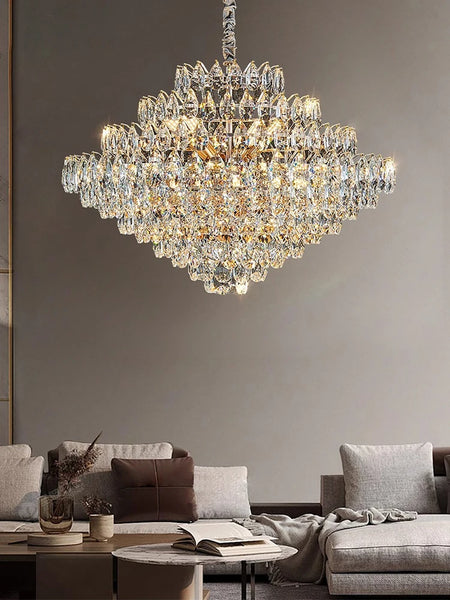 Chandelier - Luxury Crystal Big Chandeliers for Living Room Decor Modern Art Designer Luminaire Hight Ceiling Pendant Home Lamps Hall SW-36210927 - SWEET-LIGHTS