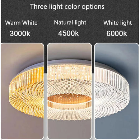 Ceiling Light - Remote Control Minimalist LED Round Chandelier For Living Room Bedroom Dining Study Lights Ceiling Lustre SW-36210789 - SWEET-LIGHTS
