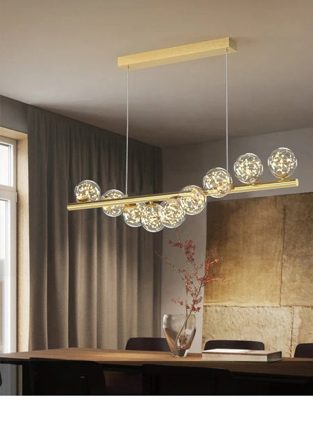 Pendant Light - Modern Led Long Ceiling Chandelier Glass Balls Dining Room Kitchen Hanging Lamp SW-36210345 - SWEET-LIGHTS
