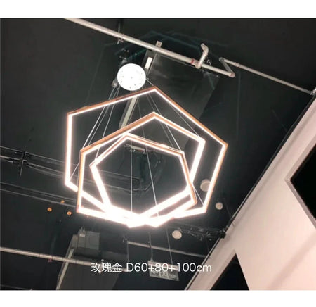 Pendant Light - Modern Luxury Gold Hexagon LED Chandelier SW-36210578 - SWEET-LIGHTS