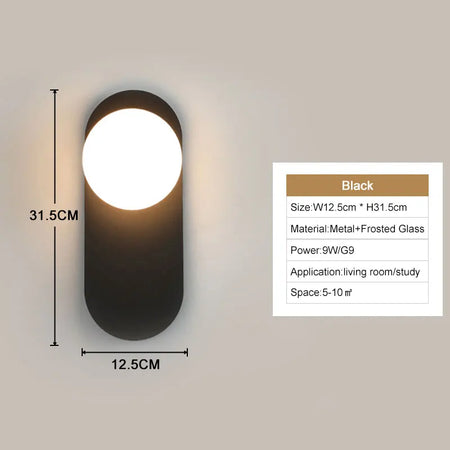 Wall Light - Interior LED Wall Lamps with G9 Bulb Black Gold SW-36210345 - SWEET-LIGHTS