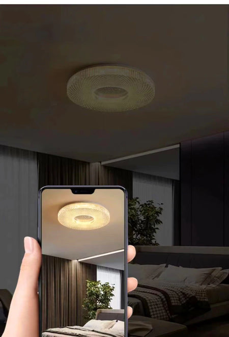 Ceiling Light - Remote Control Minimalist LED Round Chandelier For Living Room Bedroom Dining Study Lights Ceiling Lustre SW-36210789 - SWEET-LIGHTS