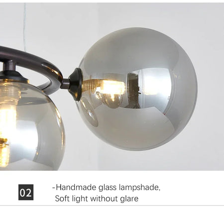 Pendant Light - Magic Beans Chandelier Smoke Grey Glass SW-36210789 - SWEET-LIGHTS