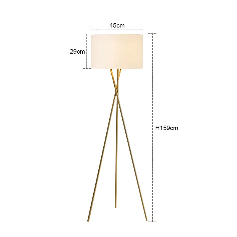 Floor Lamp - Scandinavian Fabric Led Tripod Design Light SW-36210347 - SWEET-LIGHTS