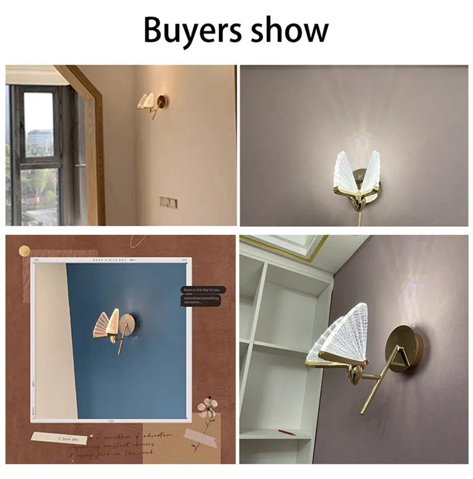 Wall Light - LED Wall Lamp Modern Creative Nordic Butterfly Bedroom Living Room Aisle Lighting SW-36210347 - SWEET-LIGHTS