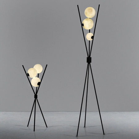 Floor Lamp - Artpad Nordic Black Tripod 3D Moon Shade SW-36210789 - SWEET-LIGHTS