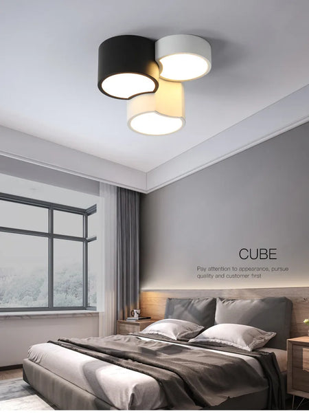 Ceiling Light - Modern Minimalist Geometric Black and White Lamp SW-36214012 - SWEET-LIGHTS
