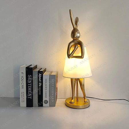 Table Lamp - Vintage Bathing Rabbit Design Resin Hare Lamp SW-36210345 - SWEET-LIGHTS