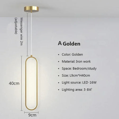 Pendant Light - Modern LED Black Gold Circular Chandelier SW-36210789 - SWEET-LIGHTS