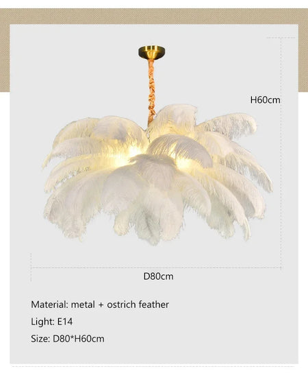 Pendant Light - Nordic Feather Ceiling Chandelier for Home Decoration Indoor Lighting SW-36210457 - SWEET-LIGHTS