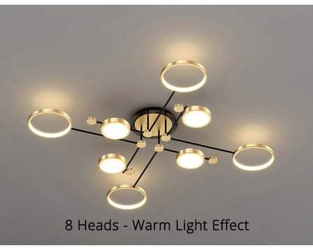 Ceiling Light - Modern LED Chandelier Gold Frame Indoor SW-36210347 - SWEET-LIGHTS