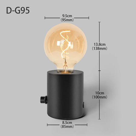 Table Lamp - Vintage Wood E27 Night Light EU Plug Retro Design SW-36210987 - SWEET-LIGHTS