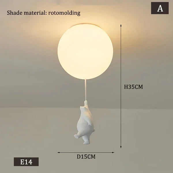 Children Lighting - Designer Polar Bear Pendant Chandelier LED Lamp SW-36210123 - SWEET-LIGHTS