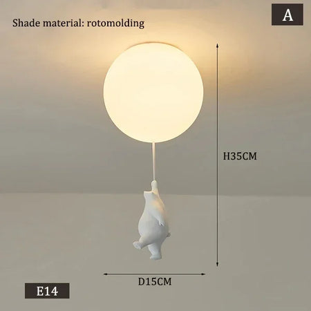 Children Lighting - Designer Polar Bear Pendant Chandelier LED Lamp SW-36210123 - SWEET-LIGHTS