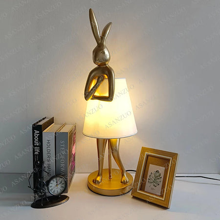 Table Lamp - Vintage Bathing Rabbit Design Resin Hare Lamp SW-36210345 - SWEET-LIGHTS